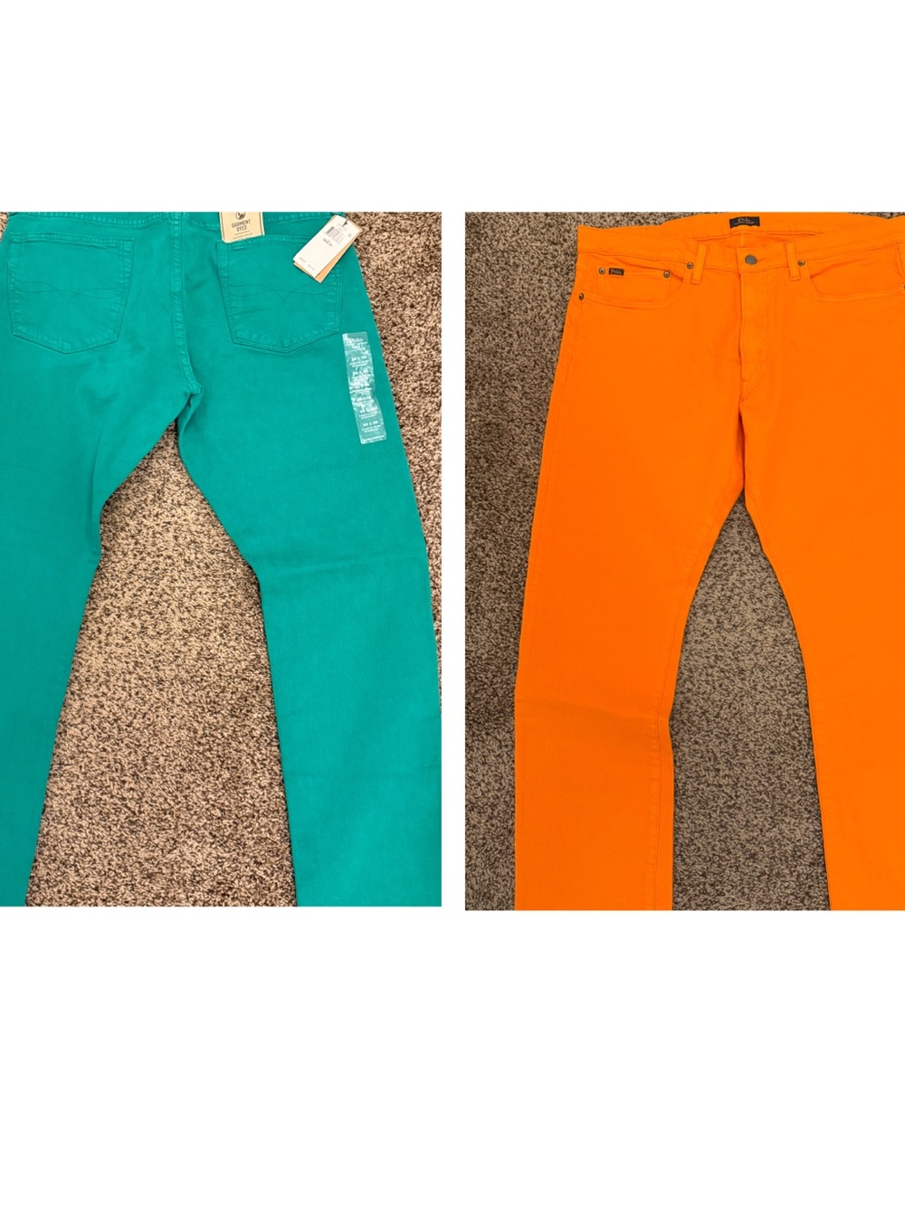 Polo by Ralph Lauren Slim Jeans in Teal & Orange